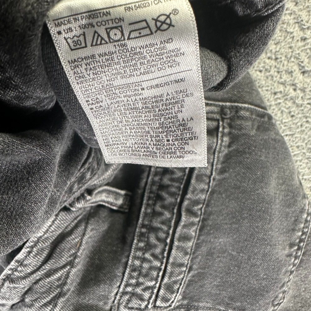 Old Navy Drapey Jeans Women 16 Gray Cotton Denim Wide-Leg Faded High-Rise Baggy - Picture 7 of 11